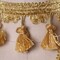 1 Yard Gold Chunky Tassel /Fringe Trim with Braided Gimp 2 Inch Wide for Elegant Home Decor